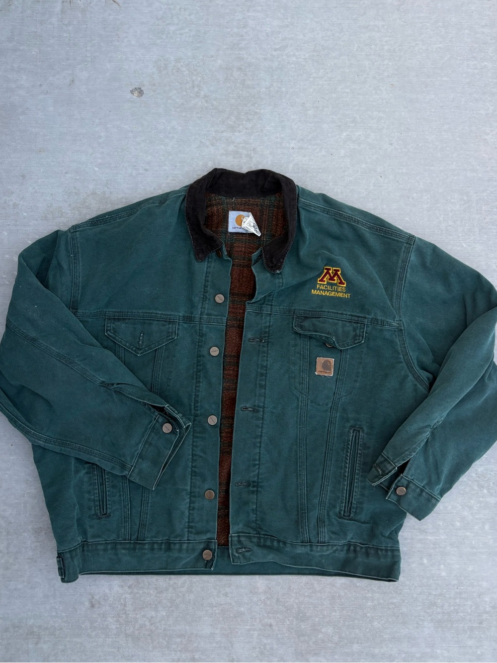 Vintage Carhartt Jacket Blanket Lined Trucker Jacket J10HTG XL